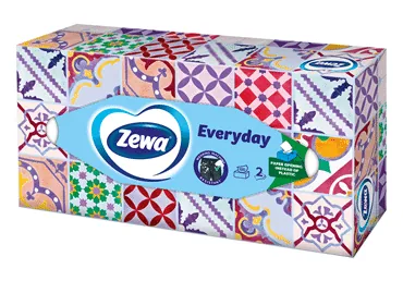 KOSMĒTISKĀS SALVETES ZEWA EVERYDAY 2KĀRTAS 100GAB.