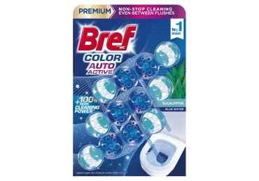 TUALETES BLOKS BREF COLOR AUTO ACTIVE EUCALYPTUS 3X50G