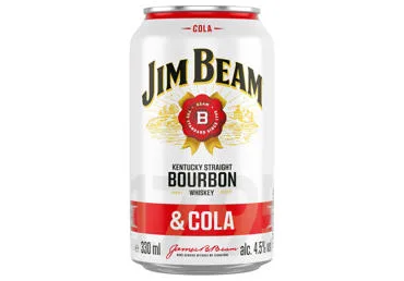 Газированный алкогольный коктейль Jim Beam Whiskey & Cola 4,5%, 0,33 л