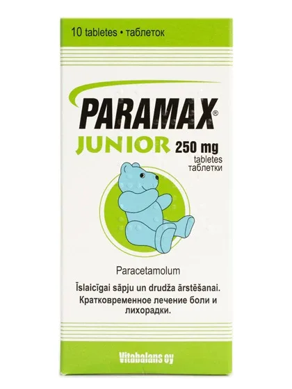 Paramax Junior Paracetamols 250 mg, 10 tabletes