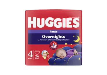 AUTIŅBIKSĪTES HUGGIES OVERNIGHTS S4 9-14KG 26GB