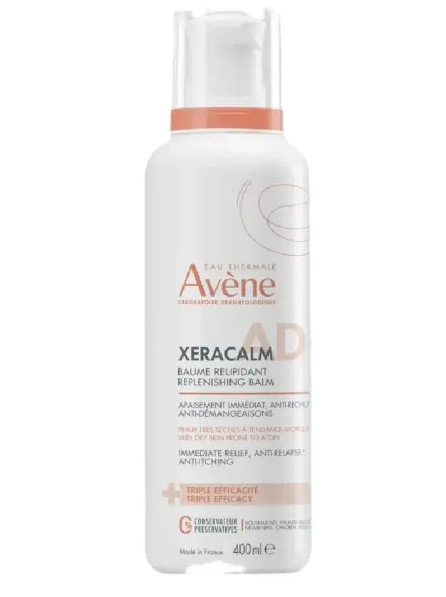 Avene Xeracalm A.D. lipīdus atjaunojošs mīkstinošs balzams ķermenim, 400 ml