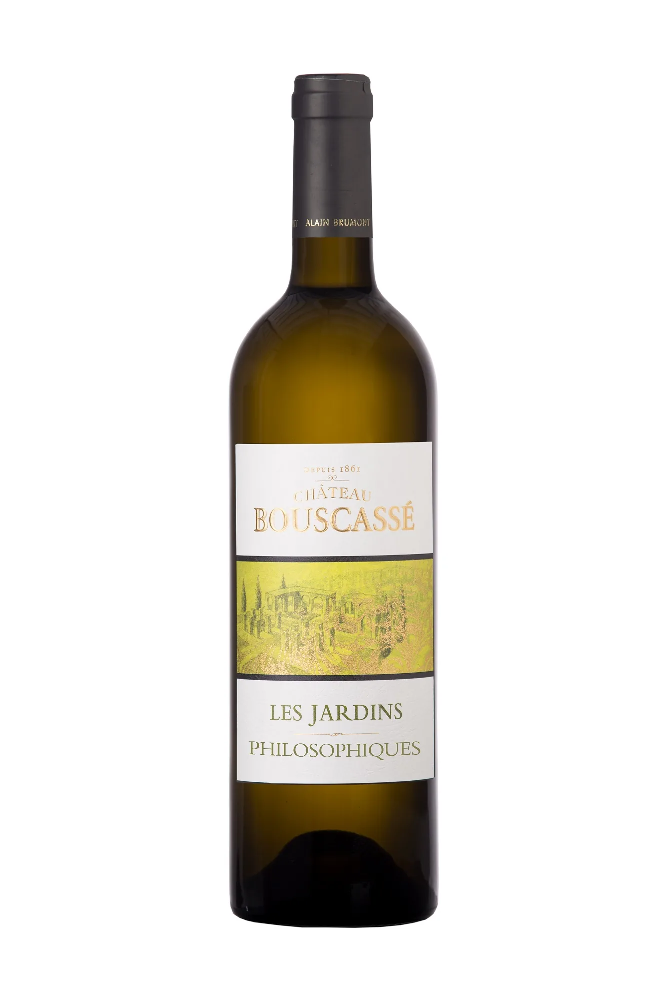 Baltvīns Bouscasse chateau les jardin, sauss, 13,5%-14%, 0,75 l