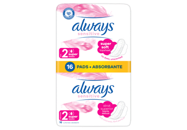 HIGIĒNISKĀS PAKETES ALWAYS SENSITIVE SUPER+DUO 16GAB.