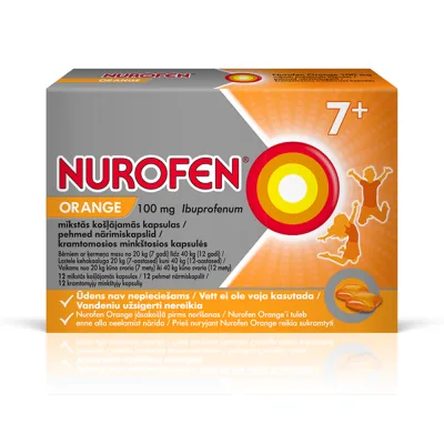 Nurofen Orange mīkstās košļājamās kapsulas 100 mg N12