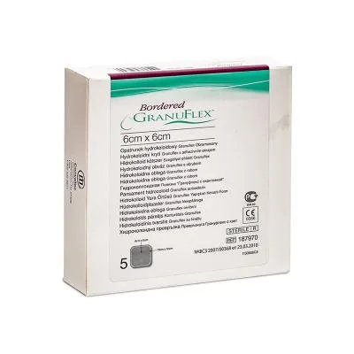 Granuflex Bordered hidrokoloīdu pārsējs 6 x 6 cm N5