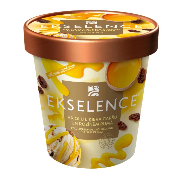 KRĒJUMA SALDĒJUMS EKSELENCE AR OLU LIĶIERA GARŠU UN ROZĪNĒM RUMĀ 500ML/270G
