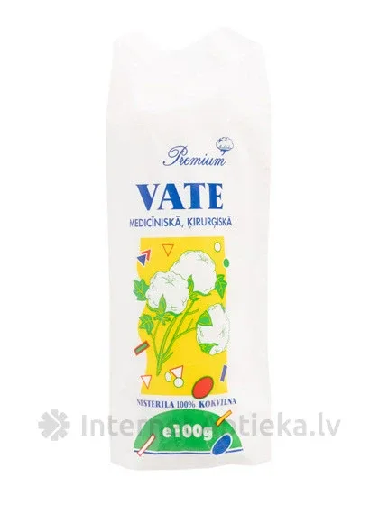 Premium vate medicīniskā, ķirurģiskā, 100 g