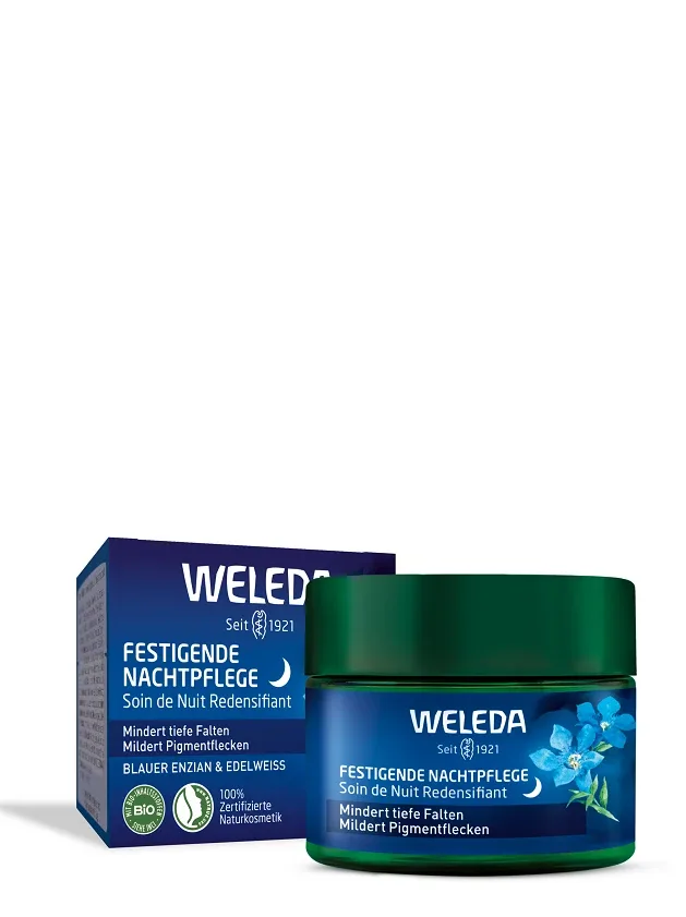 Weleda Blue Gentian & Edelweiss nostiprinošs nakts krēms nobriedušai sejas ādai, 40 ml