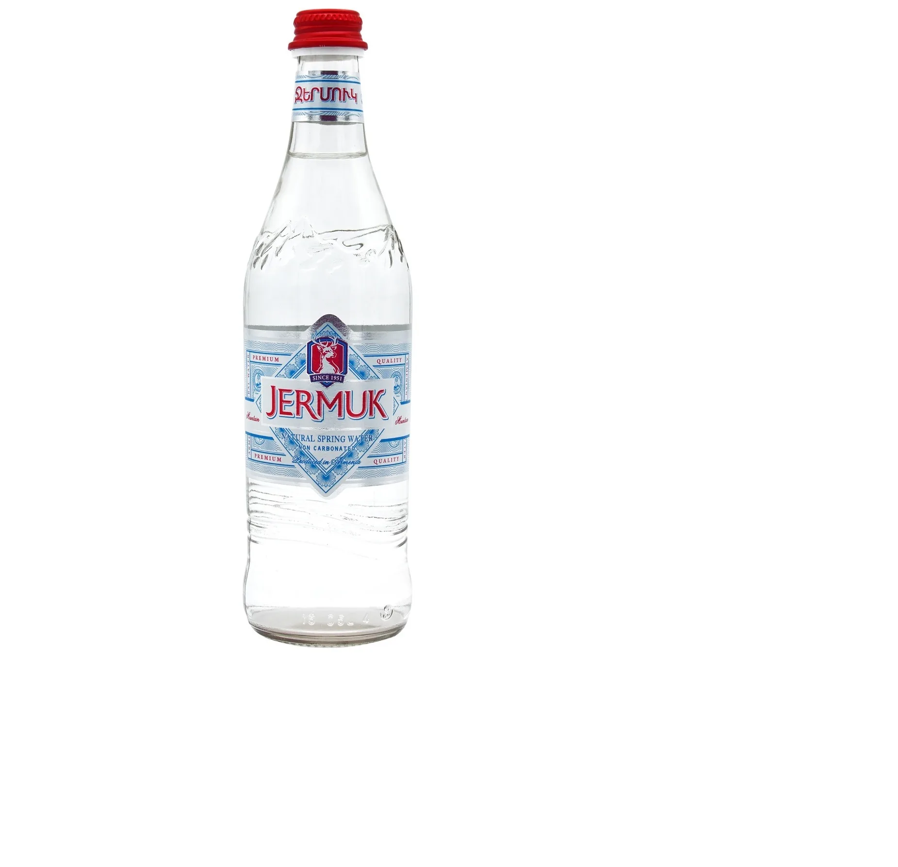 DABĪGS AVOTA ŪDENS JERMUK MOUNTAIN, STIKLĀ, 0.5L (DEP)