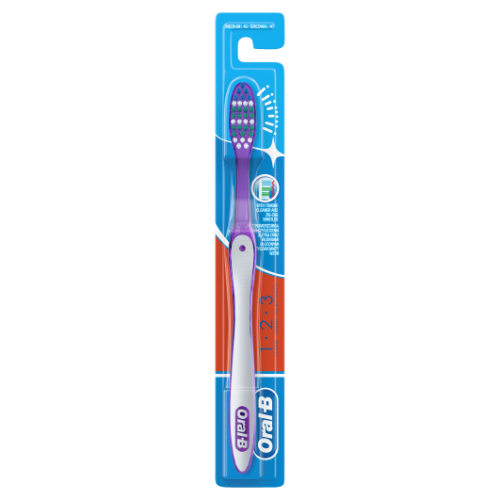 ZOBU BIRSTE ORAL-B 1-2-3, MEDIUM/40, 1 GAB.
