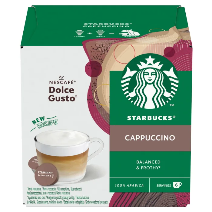 KAFIJAS KAPSULAS STARBUCKS CAPPUCCINO 120G