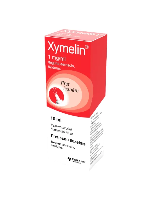 Xymelin 1 mg/ml pretiesnu deguna aerosols, 10 ml