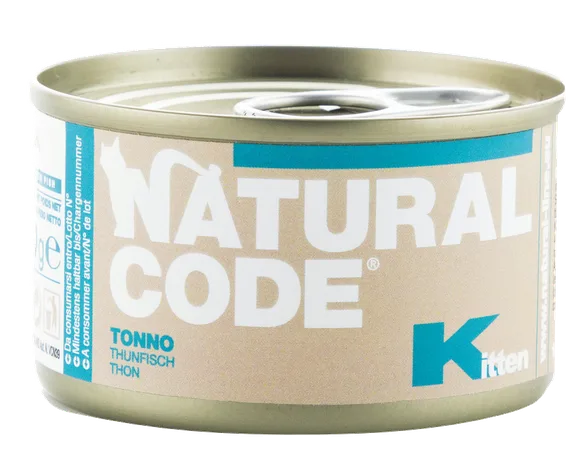Natural Code Kitten Tuncis mitrā barība, 85 g