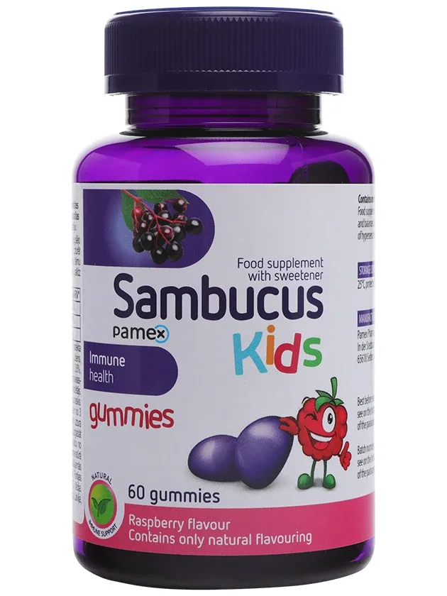 Sambucus Kids Gummies, aveņu garša, 60 košļājamās pastilas