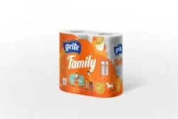 TUALETES PAPĪRS GRITE FAMILY 4 RUĻĻI, 3 SLĀŅU, 150 LOKSNES, 18.75M