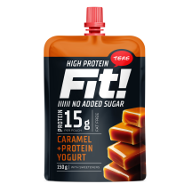 PROTEĪNA JOGURTS FIT KARAMEĻU, AR SALDINĀTĀJU 150G