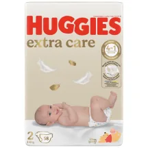 AUTIŅBIKSĪTES HUGGIES EXTRA CARE 2 JAUNDZIMUŠAJIEM 3-6 KG 58GAB.