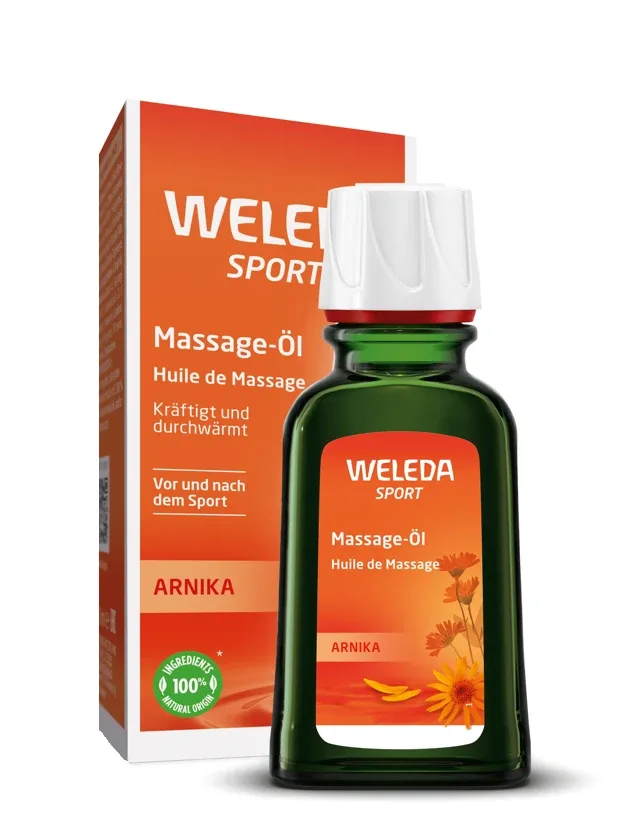 Weleda Sport Arnika sildoša ķermeņa masāžas eļļa, 50 ml