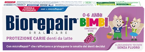 Biorepair Kids (vīnogu, 0-6 g.) zobu pasta, 50 ml