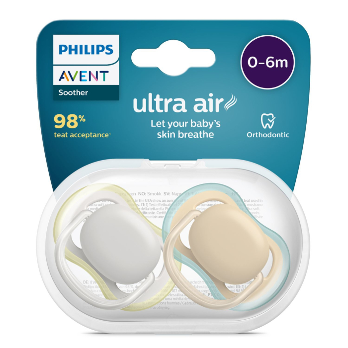 MĀNEKLĪTIS PHILIPS AVENT ULTRA AIR NEUTRAL 0-6M 2GAB.