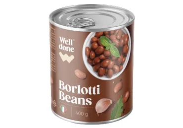 KONSERVĒTAS PUPIŅAS BORLOTTI WELL DONE 400G