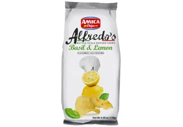 ČIPSI ALFREDO'S CITRONU BAZILIKA 130G