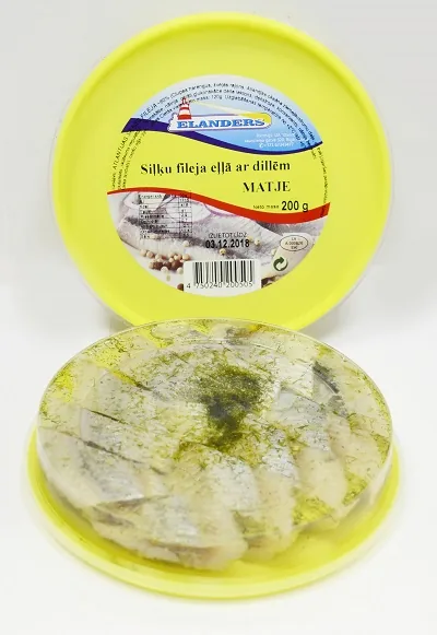 SIĻĶU FILEJA ''MATJE'' EĻĻĀ AR DILLĒM, 200 G