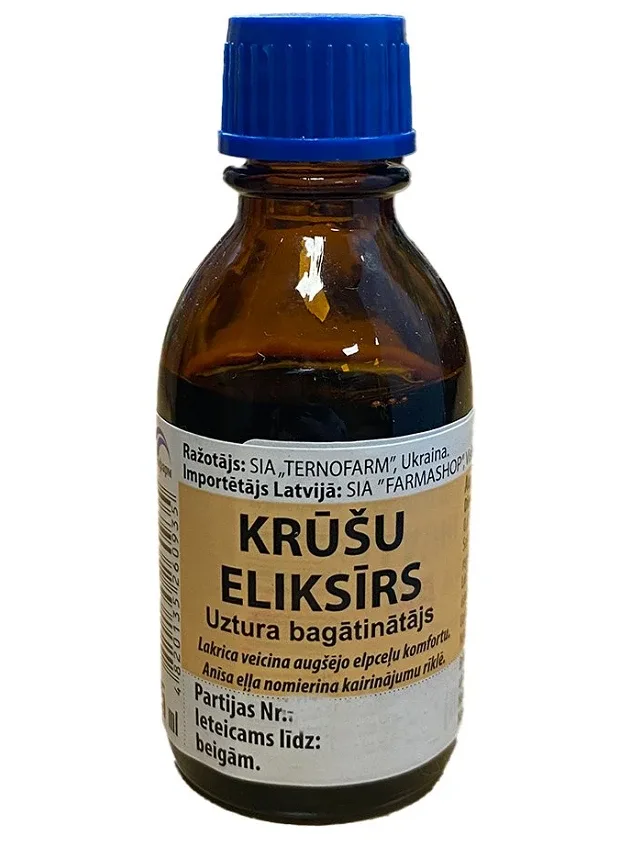 Krūšu eliksīrs elpošanas ceļiem, 25 ml