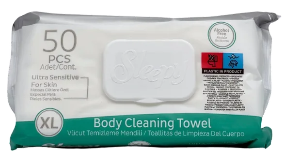 Sleepy Body Cleaning XL mitrās salvetes, 50 gab.