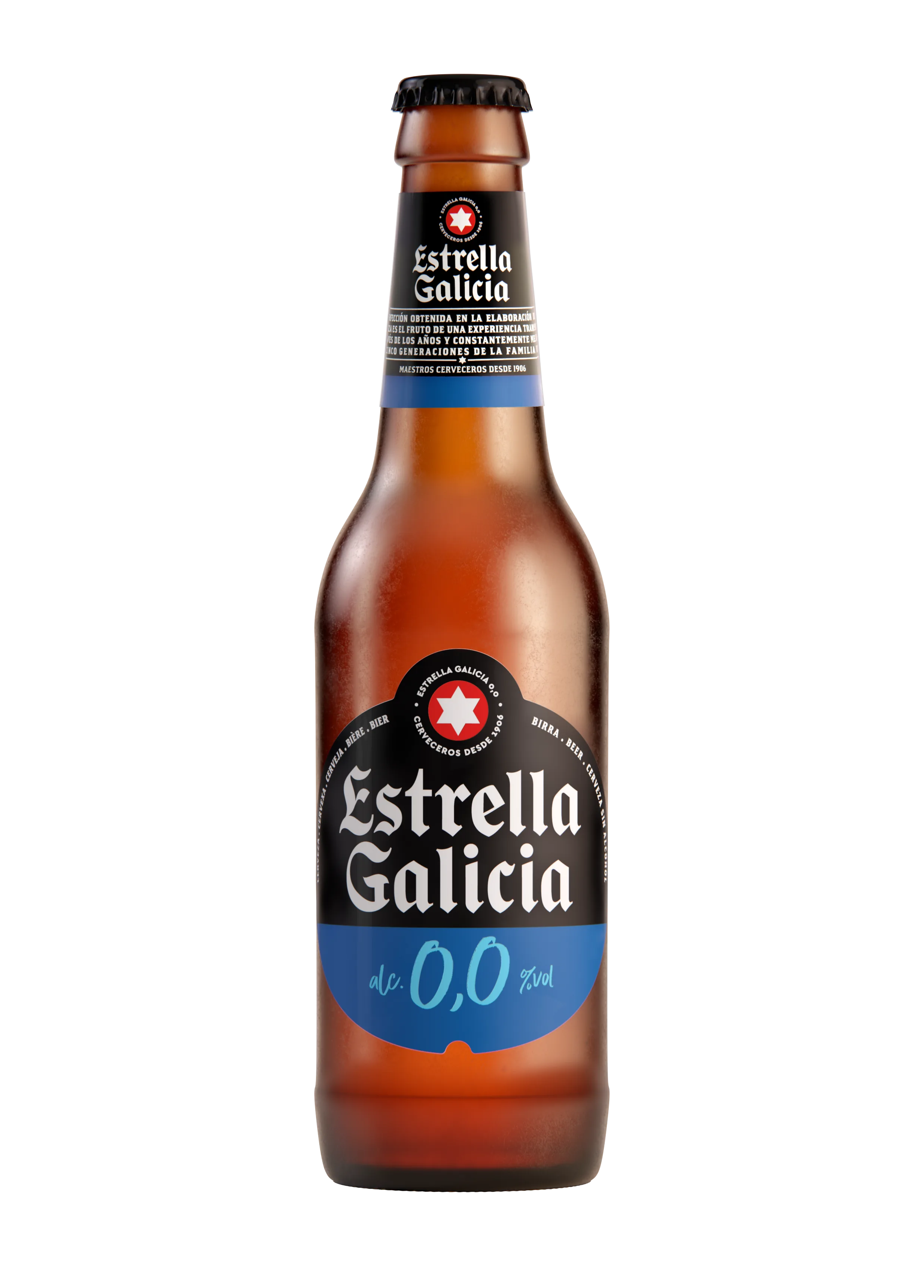 BEZALKOHOLISKS ALUS ESTRELLA GALICIA, STIKLĀ, 0.33L (DEP)