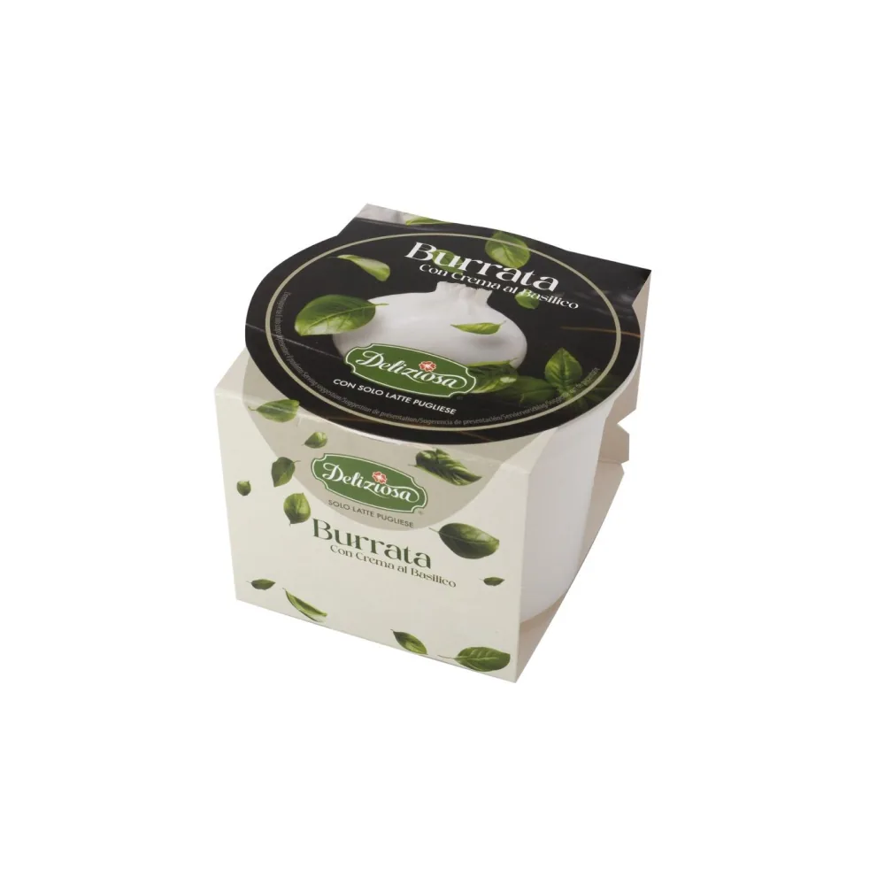 SIERS BURRATA AR BAZILIKU, 125G, DELIZIOSA