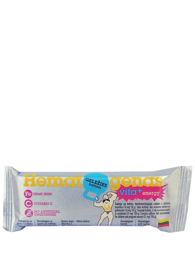 Haematogen vita +energy ar kofeīnu un taurīnu, 50 g