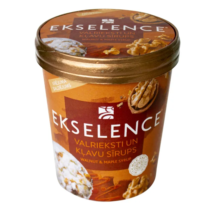 KRĒJUMA SALDĒJUMS EKSELENCE AR VALRIEKSTU GARŠU, KĻAVU SĪRUPA PĀRLĒJUMU UN KARAMELIZĒTIEM VALRIEKSTIEM 500ML/270G