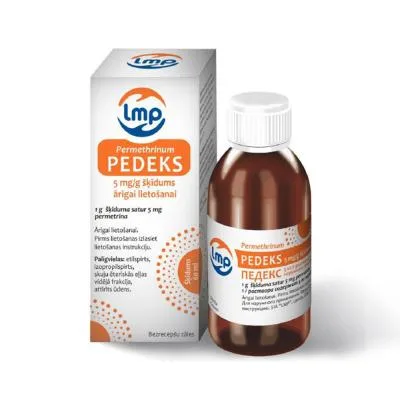Pedeks 5 mg/G šķīdums ārīgai lietošanai 60 ml