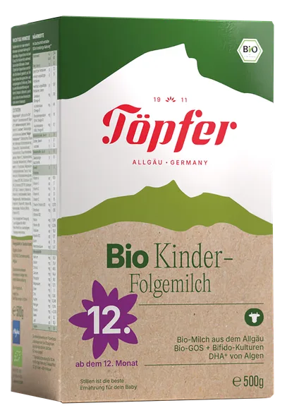 Topfer BIO, bērniem pēc 12 mēnešu vecuma, bioloģisks piena maisījums, 500 g