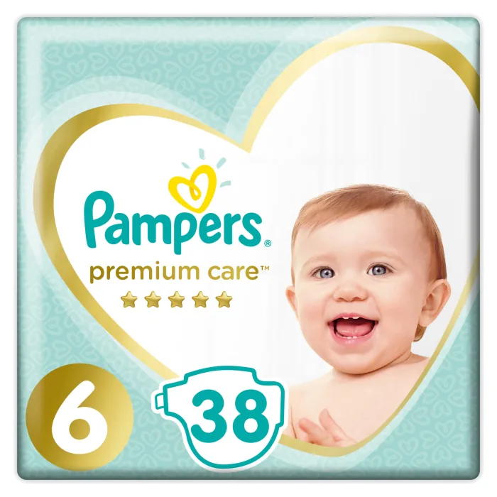 AUTIŅBIKSĪTES PAMPERS PREMIUM CARE S6 13+KG 38GAB.