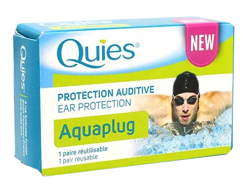Quies Aquaplug 1 atkārtoti lietojami ausu aizbāžņi, 2 gab.