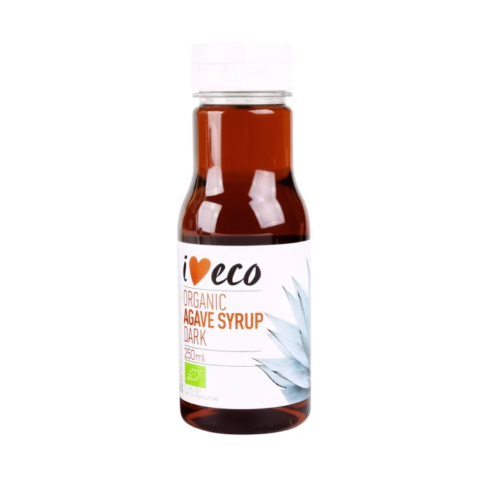 BIOLOĢISKS TUMŠAIS AGAVES SĪRUPS I LOVE ECO, 250ML