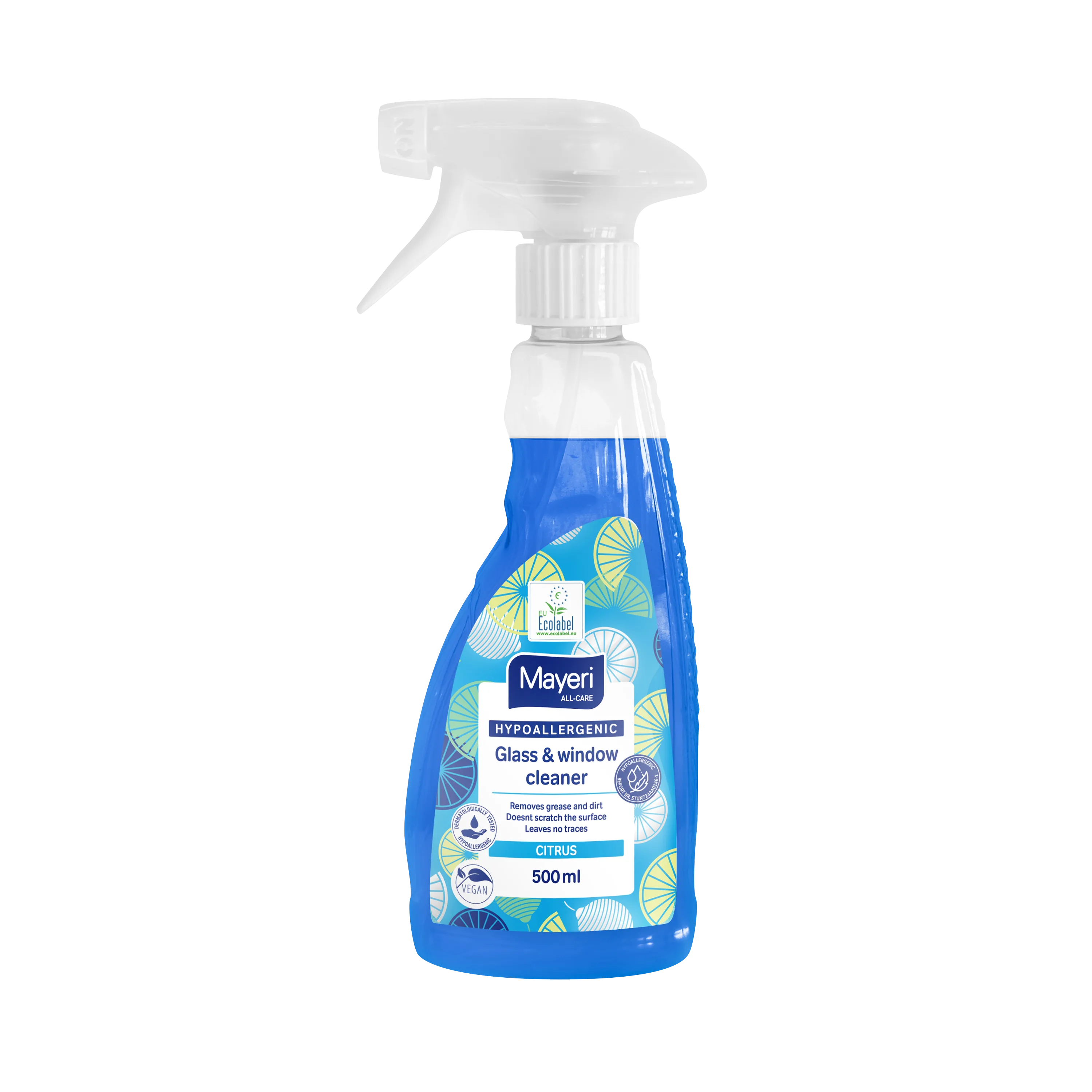 HIPOALERĢISKS STIKLA TĪRĪŠANAS LĪDZEKLIS MAYERI CITRUS, 500ML