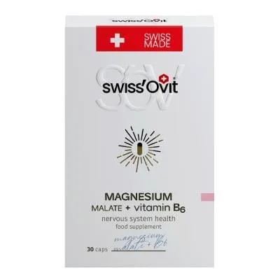 Swiss ovit magnesium malate + vitamin B6 kapsulas N30