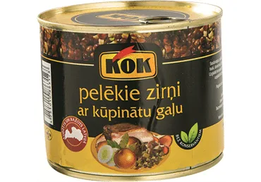 PELĒKIE ZIRŅI KOK AR KŪPINĀTU GAĻU 550G METĀLA BUNDŽĀ
