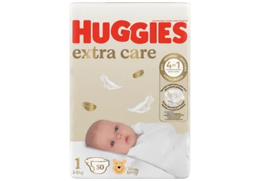 AUTIŅBIKSĪTES HUGGIES EXTRA CARE S1 2-5KG 50GB.