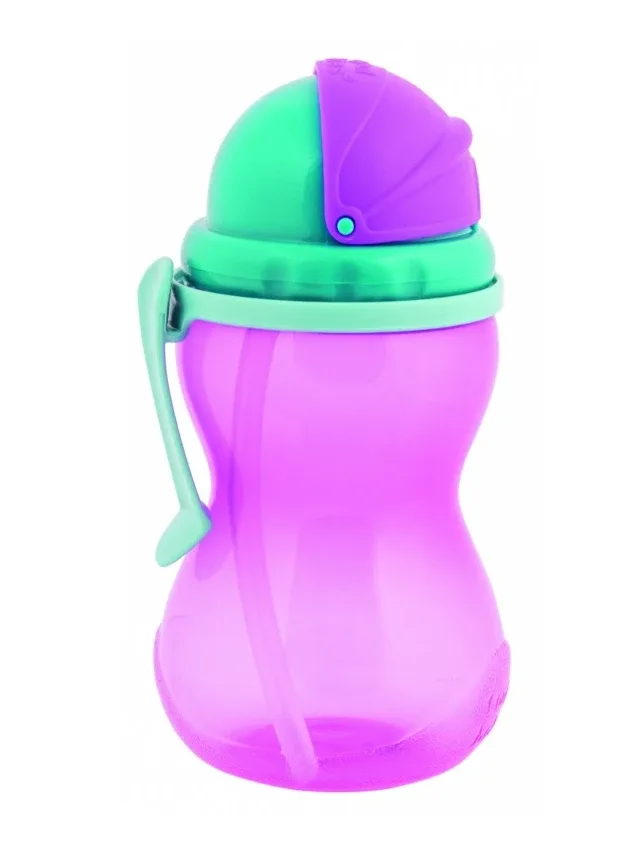 Canpol Babies pudelīte ar salmiņu, 370 ml