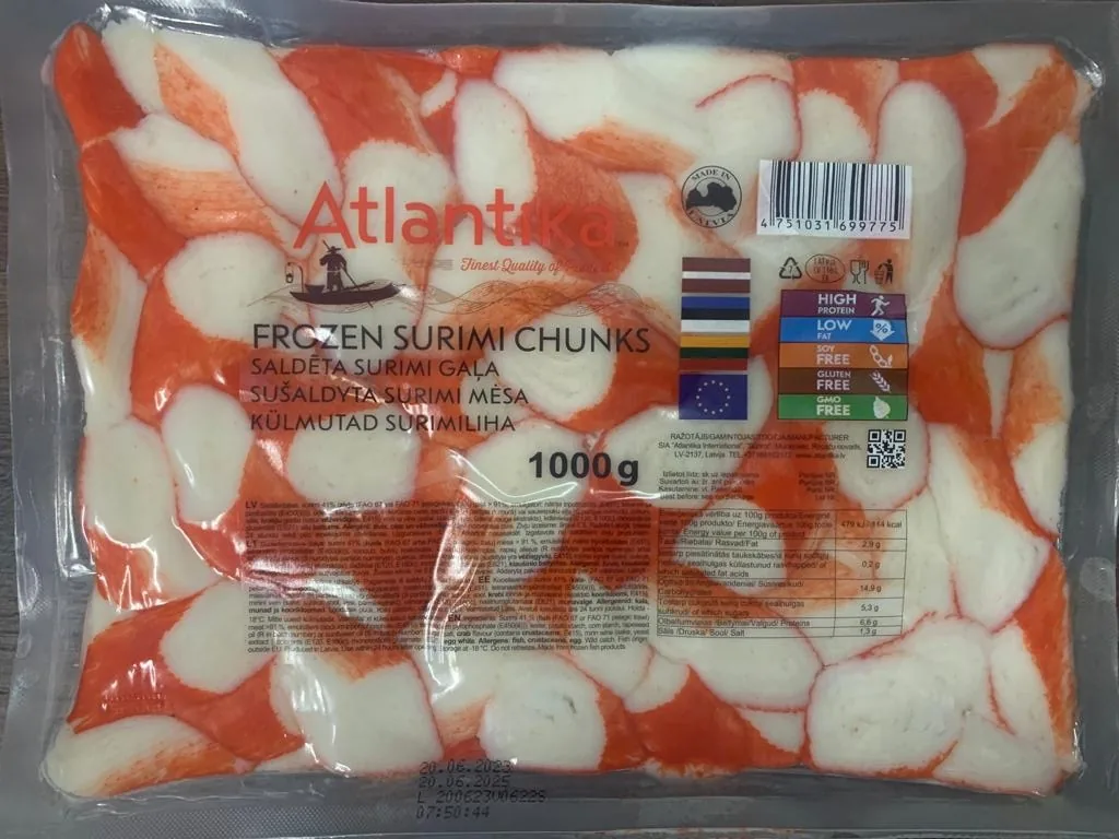 SURIMI GAĻA ATLANTIKA, SALDĒTA, (SURIMI 41%), 1KG