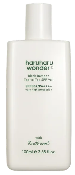 Haruharu Wonder Black Bamboo Top-To-Toe SPF veil SPF50+ pa++++ saules aizsargkrēms, 100 ml