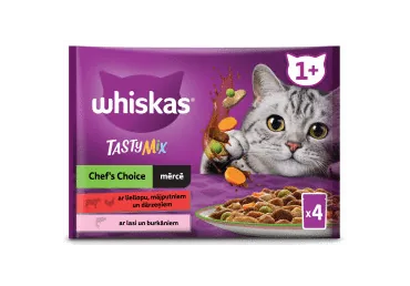 KAĶU BARĪBA CHEFSCHOICE TASTY WHISKAS 4X85G