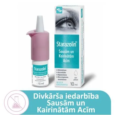 Starazolin sausām un kairinātām acīm acu pilieni 10 ml