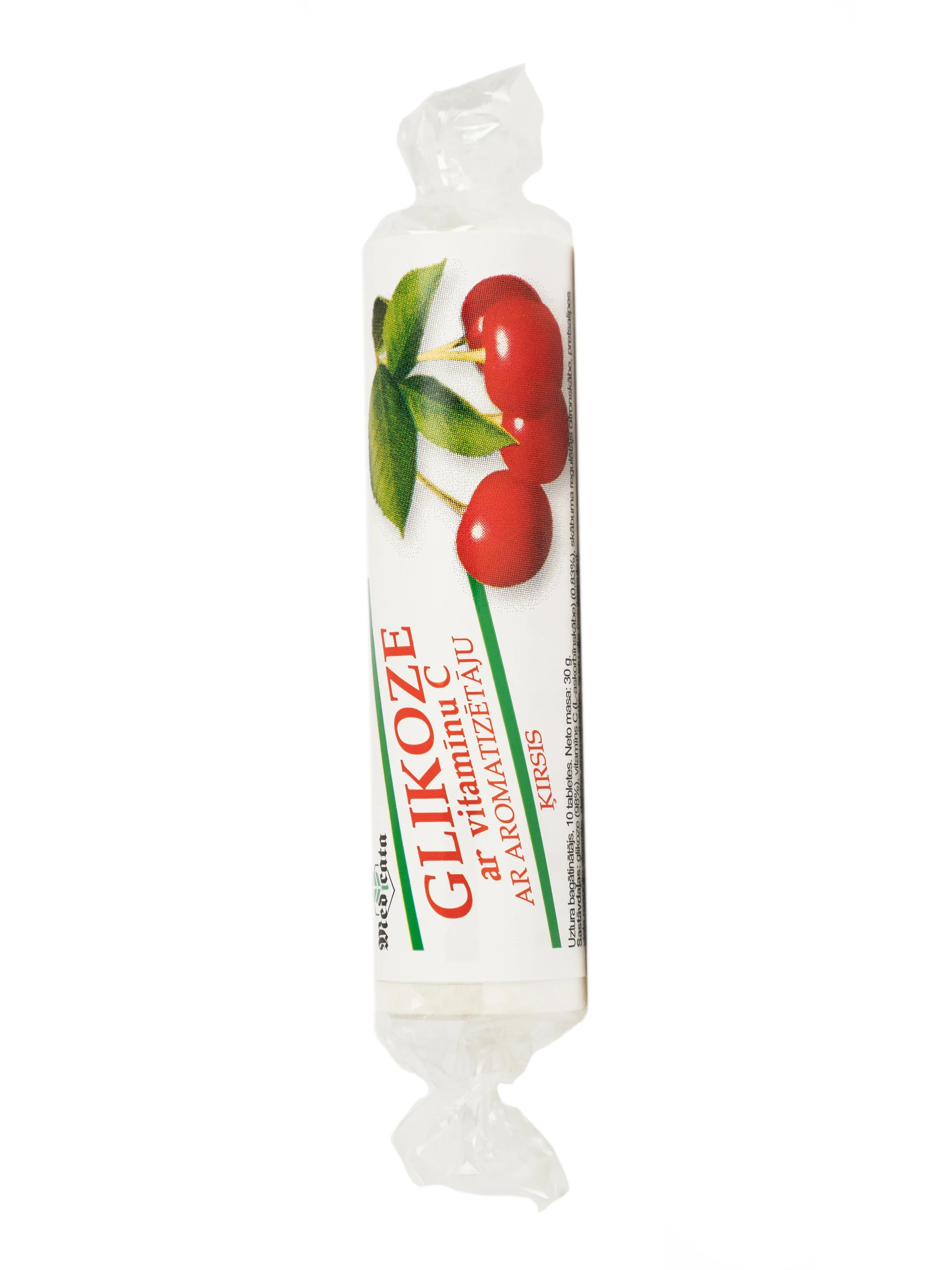 Glikoze ar C vitamīnu un ķiršu garšu, 10 tabletes
