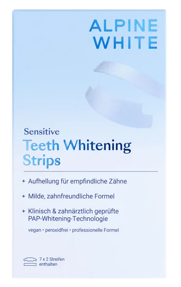 Alpine White Whitening Sensitive zobu balināšanas plāksnītes, 7 gab.